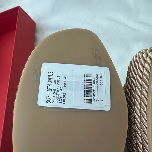 Valentino Rockstud Espadrille Garavani Eur 42 size 12 New in box - Picture 8 of 10